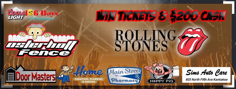Rolling Stones tix giveaway registration
